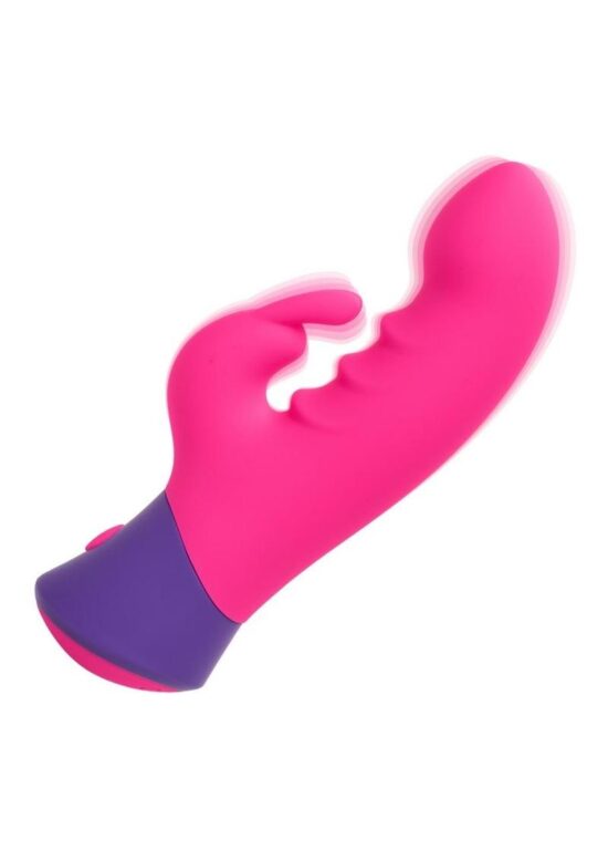 Rave Bunny Rechargeable Silicone Rabbit Vibrator - Pink/Purple - Image 2