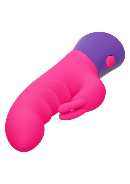 Rave Bunny Rechargeable Silicone Rabbit Vibrator - Pink/Purple - Image 3