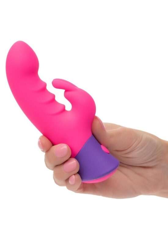 Rave Bunny Rechargeable Silicone Rabbit Vibrator - Pink/Purple - Image 4