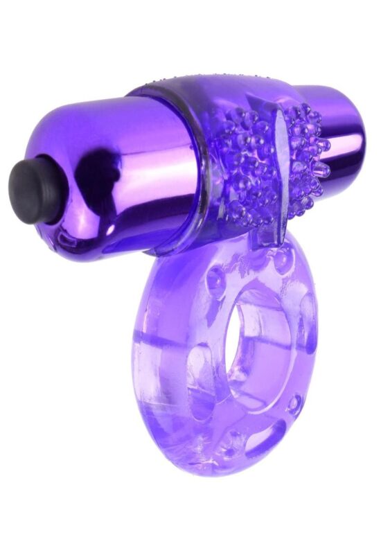 Fantasy C-Ringz Vibrating Super Cock Ring with Bullet - Purple - Image 3