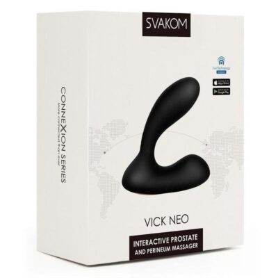 Svakom Vick Neo Silicone Prostate Massager – Black/Gold