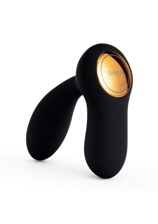 Svakom Vick Neo Silicone Prostate Massager - Black/Gold - Image 4