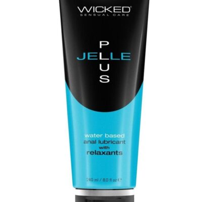 Wicked Jelle Plus Water Based Anal Lubricant with Relaxants 8oz