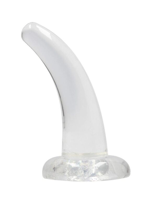 RealRock Crystal Clear Non Realistic Dildo with Suction Cup 4.7in - Clear - Image 2