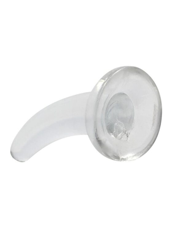 RealRock Crystal Clear Non Realistic Dildo with Suction Cup 4.7in - Clear - Image 3