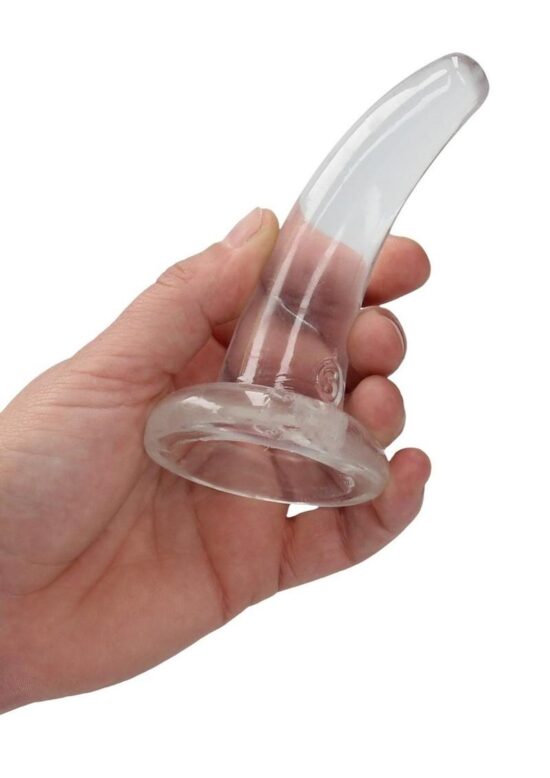 RealRock Crystal Clear Non Realistic Dildo with Suction Cup 4.7in - Clear - Image 4
