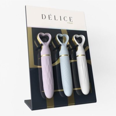Delice™ By Blush® | Heartthrob Silicone Bullet Vibrator With Heart-Shaped Handle – Something Blue,white,lavender