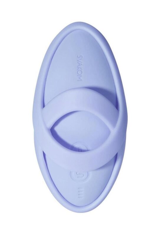 Svakom Echo 2 App Compatible Rechargeable Silicone Heated Finger Vibrator - Blue - Image 2