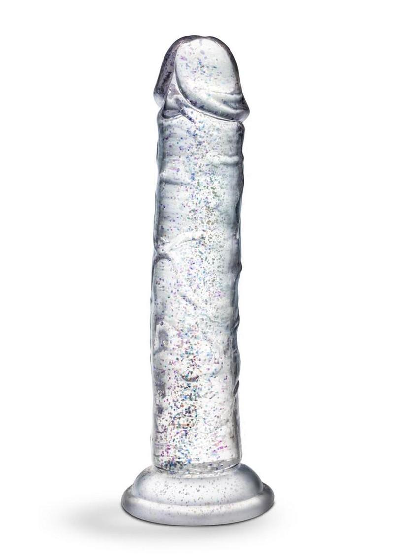Naturally Yours Glamor Dildo 7in - Sparkling Clear - Image 2