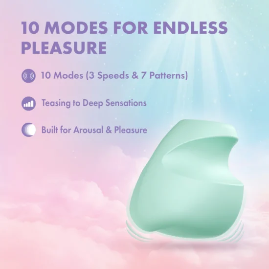 Play With Me | Dream Crush Silicone Mini Finger Vibrator – Clitoral & Nipple Play – Rechargeable & Waterproof – In Green - Image 3