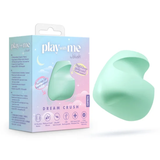 Play With Me | Dream Crush Silicone Mini Finger Vibrator – Clitoral & Nipple Play – Rechargeable & Waterproof – In Green - Image 4