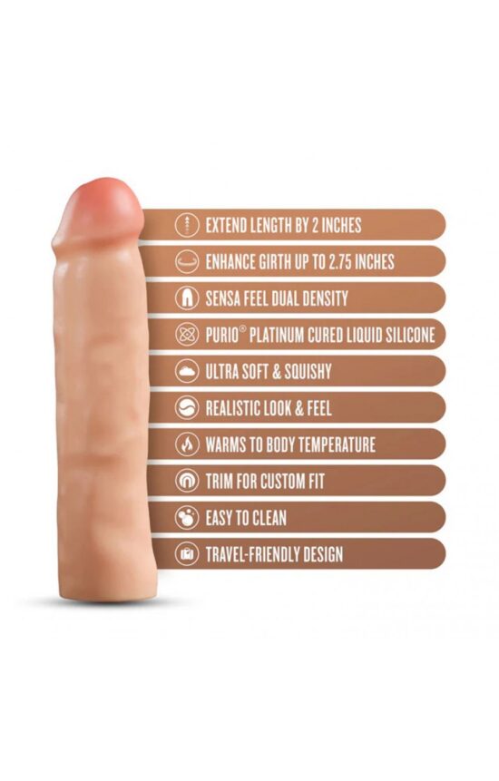 Performance Plus 2 Inch Silicone Penis Xtender - Beige - Image 3
