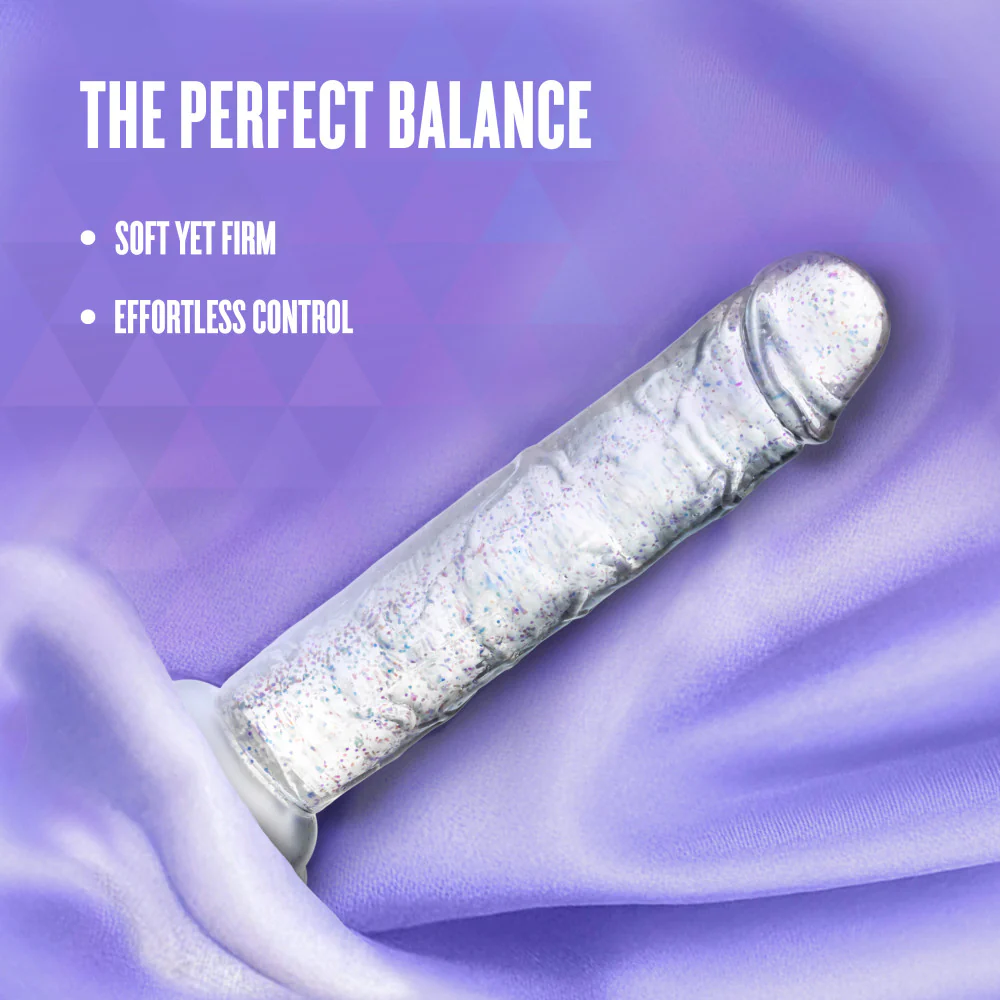 Naturally Yours Glamor Dildo 7in - Sparkling Clear - Image 9