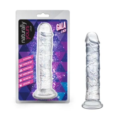 Naturally Yours Gala Dildo 6in – Sparkling Clear