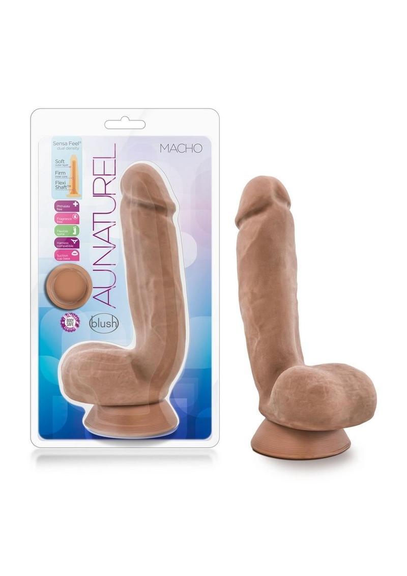 Au Naturel Macho Dildo 8.75in - Caramel