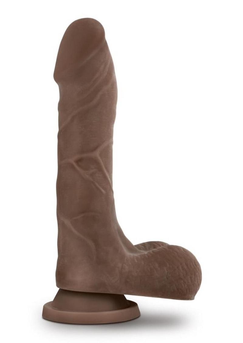 Au Naturel Mister Perfect Dildo with Balls 8.5in - Chocolate - Image 3