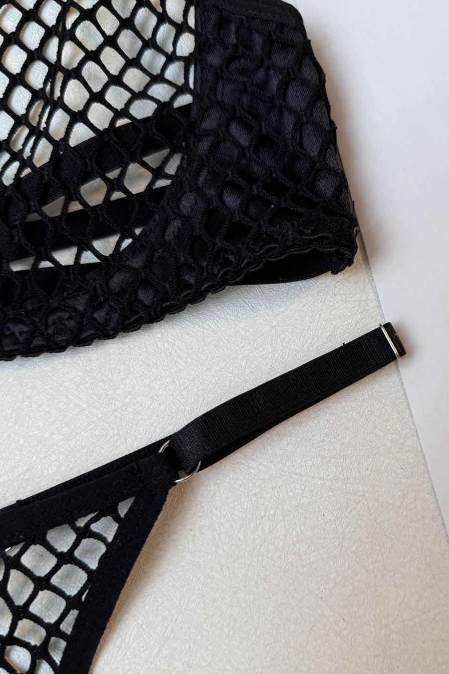 Sexy high stretch solid color halter-neck two-piece set(with underwire) - Image 9