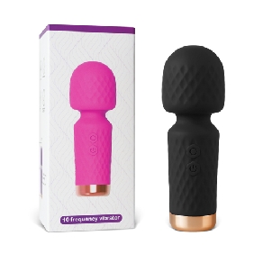 10-Speed Black Medical-Grade Silicone Rechargeable Vibrator