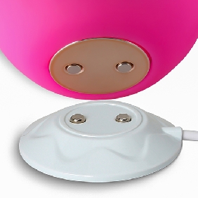 Glow-in-the-Dark 10-Function Magenta Silicone Rechargeable Clitoral Sucking Rose Sex Toy - Image 4