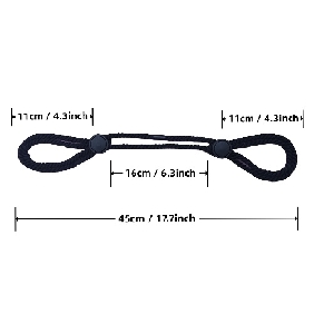 45cm Adjustable Black Polyester Bondage Handcuff Rope - Image 6