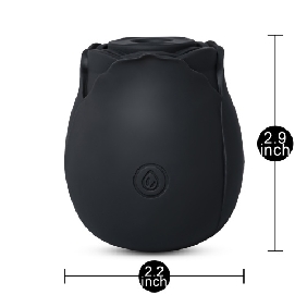 10-Function Black Color Silicone Clitoral Sucking Rose Vibrator - Image 3