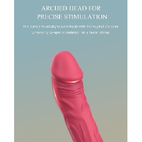 8.87 Inch Magenta 10-Mode Waterproof Rechargeable Vibrating Silicone Dildo - Image 8