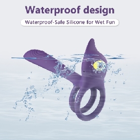 5.32'' Purple Waterproof Rechargeable App-Controlled Vibrating Cock Ring – 10-Mode Tongue Extension and Dual Remote Control - Image 2