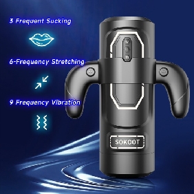 Black Rechargeable Automatic Masturbator with Heating – 9+6+3 Modes, Waterproof - Image 3