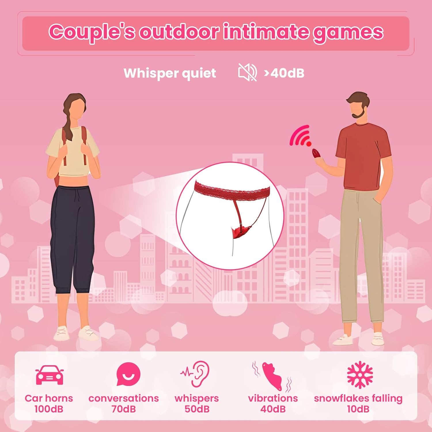 10-Speed Red Rose Shape Waterproof Rechargeable Remote Control Silicone Wearable Panty Vibrator - Image 3