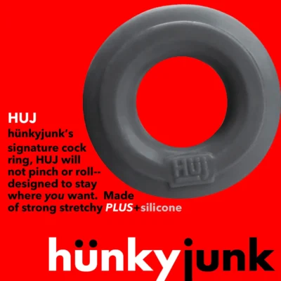 Hunkyjunk HUJ cock ring Stretchy Silicone Male Erection Enhancer Sex Toy