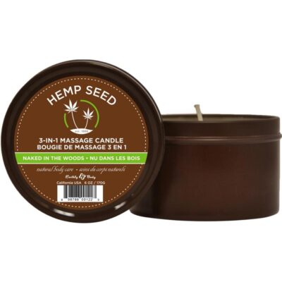 Earthly Body Hemp Seed 3 In 1 Massage Candle – Naked In The Woods 6oz