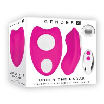 Gender X Under The Radar Rechargeable Silicone Panty Vibe with Remote Control – Pink