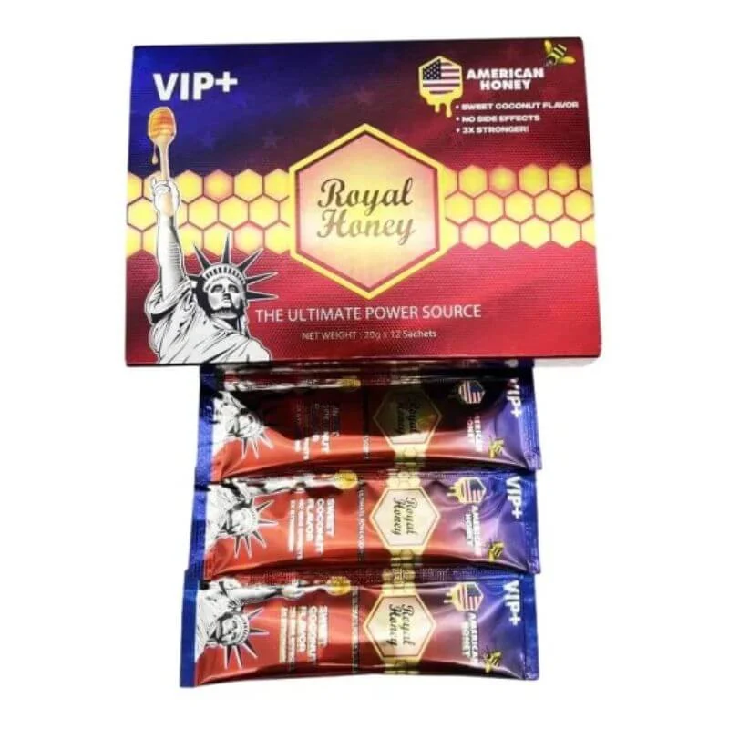 Royal Honey VIP and American Honey - 12 Counts Per Box - 20 Grams - Image 2
