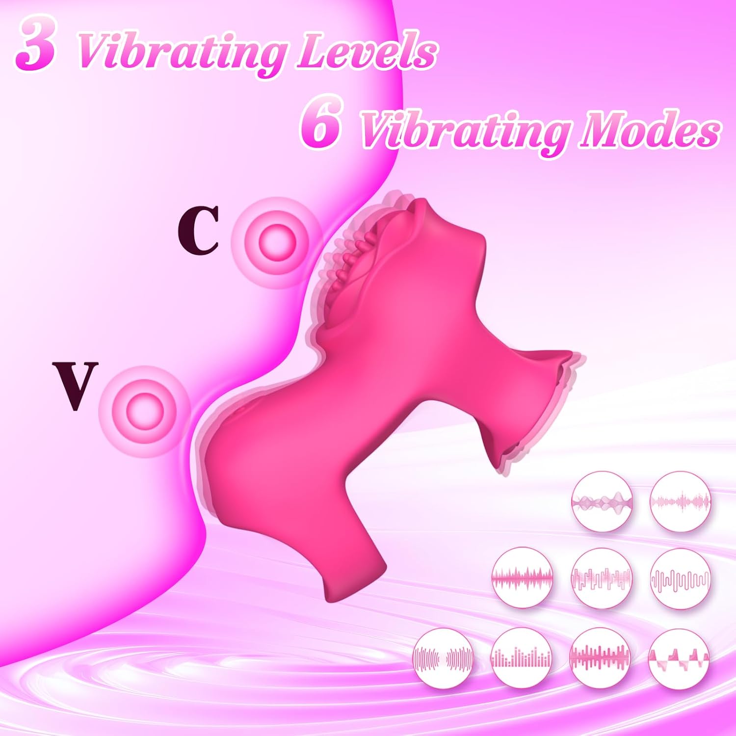 Finger Vibrator Adult Sex Toys - Mini Vibrator Rose Toy with 5 Vibrating + 9 App Modes, Clitoral Nipple Stimulator with Two Vibration Zones, Adult Sex Toys Clitoral Vibrator for Women Couples - Image 6