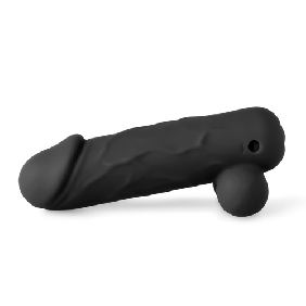 App-Controlled Black 10-Speed Rechargeable Waterproof Vibrating Mini Dildo - Image 3