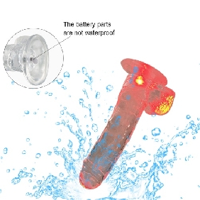 7.29'' Clear Light-Up TPE Dildo (No Vibration) - Image 3