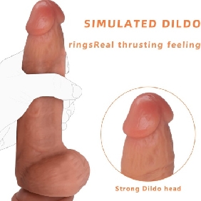 7.88" Deep Flesh Silicone Dildo with Strong Suction Cup - Image 4