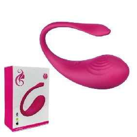 9-Speed Magenta Rechargeable App-Controlled Silicone Vibrators for Women and Couples