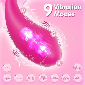 9-Speed Magenta Rechargeable App-Controlled Silicone Vibrators for Women and Couples - Image 3