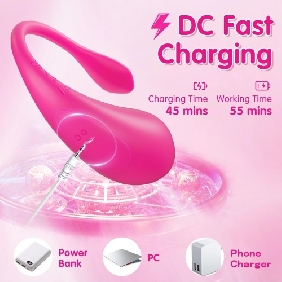 9-Speed Magenta Rechargeable App-Controlled Silicone Vibrators for Women and Couples - Image 4