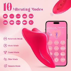 10-Speed Red Vibrating Panty with App & Remote Control - Image 2