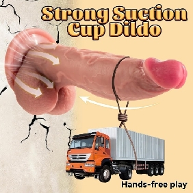 7.88" Flesh Silicone Dildo – Realistic Texture with Strong Suction Cup - Image 5