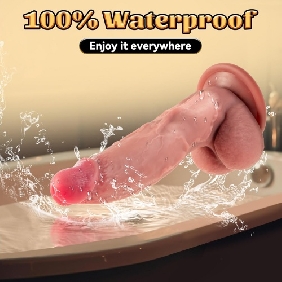 7.88" Flesh Silicone Dildo – Realistic Texture with Strong Suction Cup - Image 6