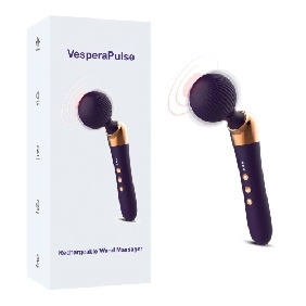 9.65’’ Dark Purple Rechargeable Wand Massager with 10 Vibrating Modes and 5 Vibrating Speeds