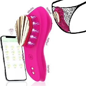 Magenta Rechargeable Silicone App-Controlled Panty Vibrator – 9 Vibrating Modes Wearable Clitoral Stimulator - Image 2