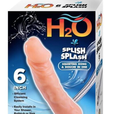 H2O Splish Splash Squirting Dong Douche 6in – Vanilla
