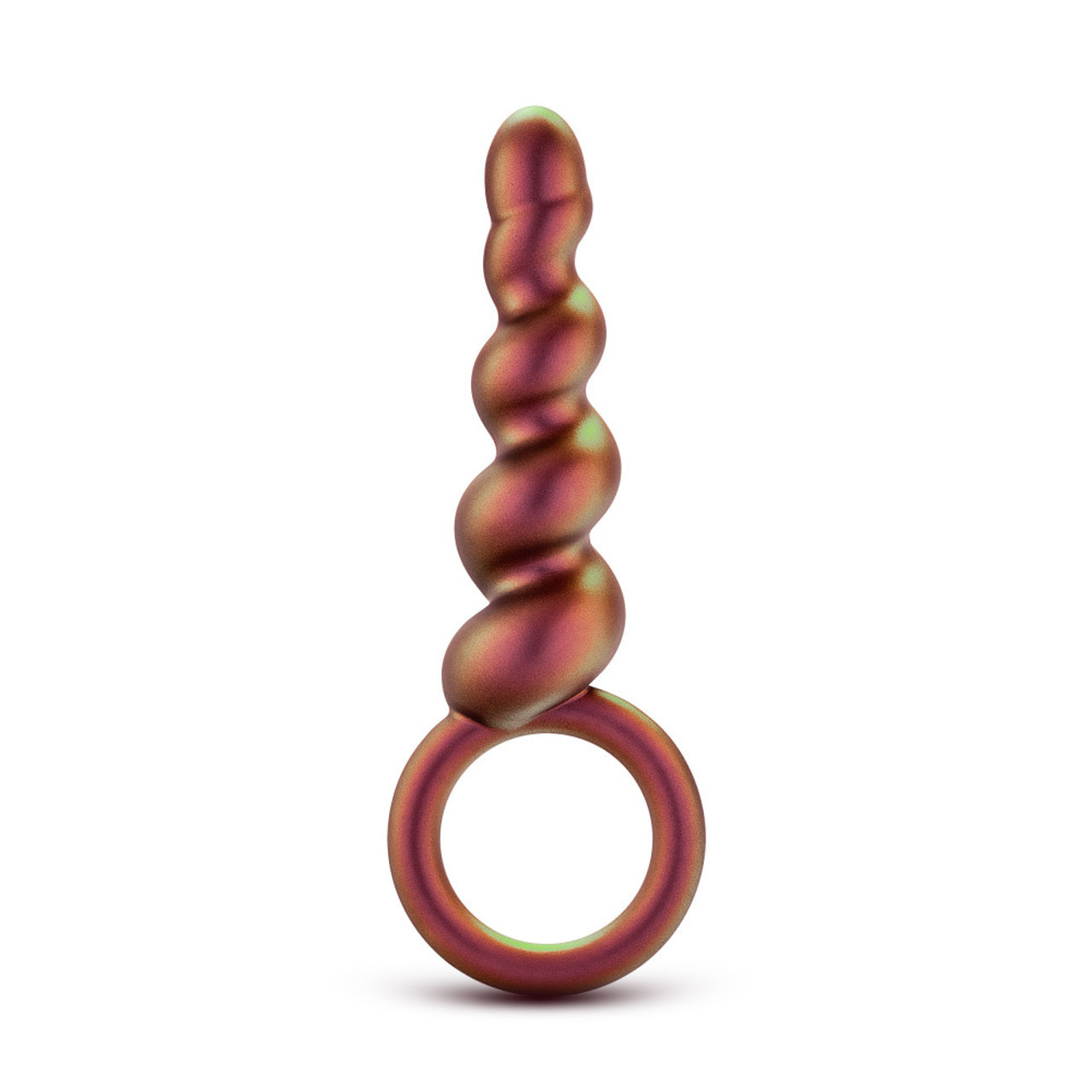 Blush Novelties Anal Adventures Matrix Spiral Loop Silicone Butt Plug Copper