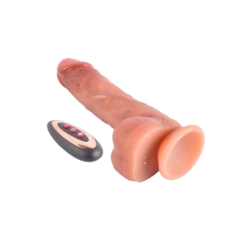 8.0" Dual-Layered Nature-Feel Remote Control Thrusting Silicone Dildo - Image 5