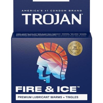 Trojan Condom Pleasures Fire & Ice Dual Action Lubricant 3 Pack