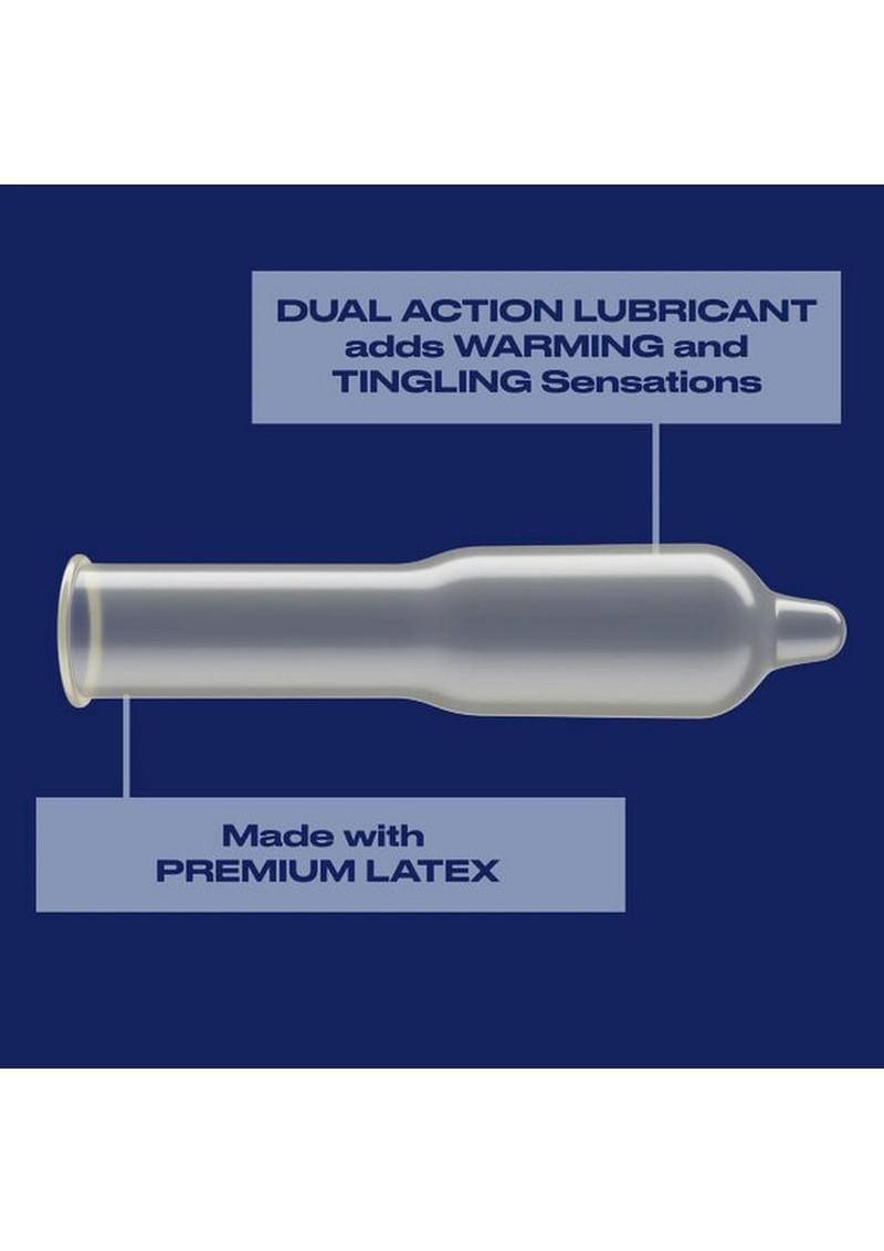 Trojan Condom Pleasures Fire & Ice Dual Action Lubricant 3 Pack - Image 4